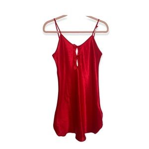 Vintage California Dynasty Red Silk Short Dress